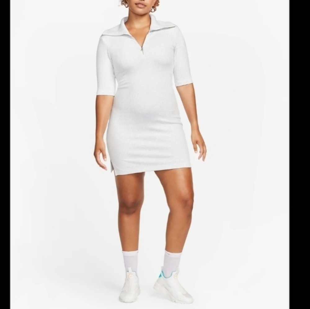 NIKE X SERENA WILLIAMS JACQUARD KNIT MINI DRESS SIZE LARGE (FD5326-121)
